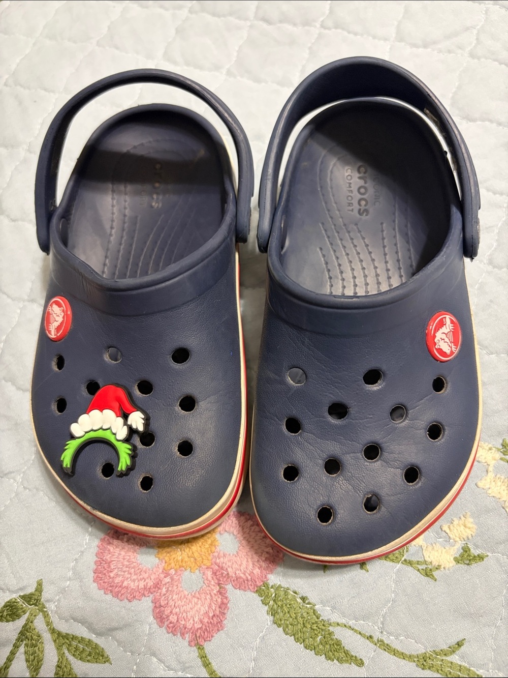 Pair Navy blue PreOwned Crocs Crocband Toddler Clogs Size 9C